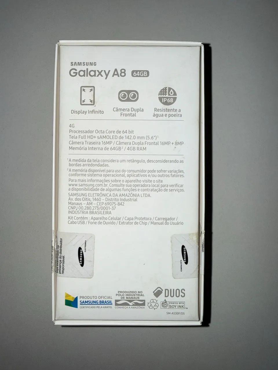 Samsung Galaxy A8 usado com caixa original + Capinha + Película - Foto 3