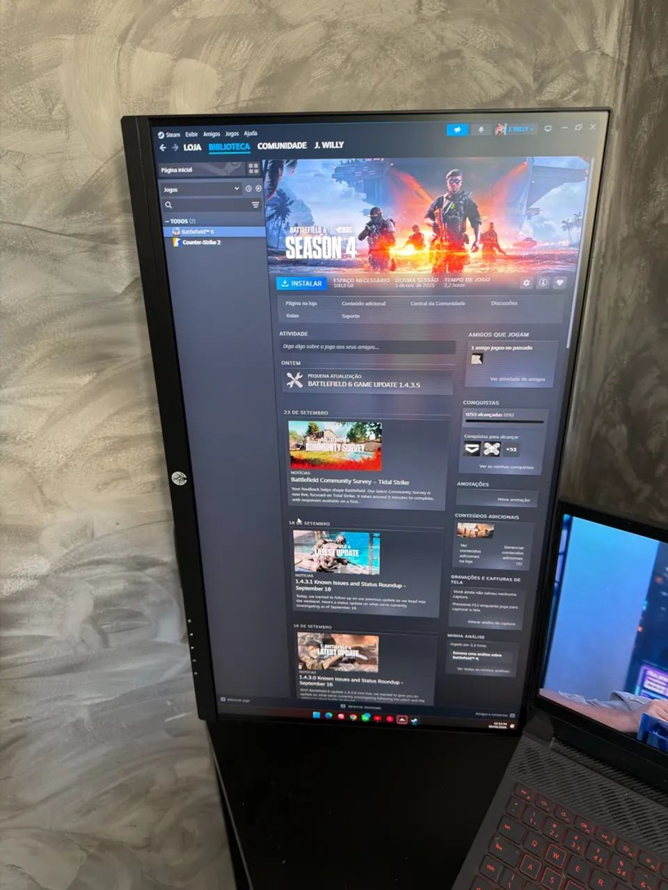 Vendo monitor profissional 25 polegadas 144hz  - Foto 3