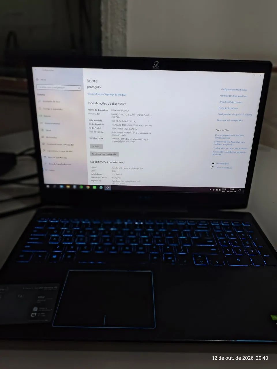 Notebook Dell G3 3590 Gaming  - Foto 5