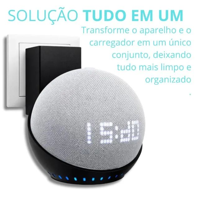 Suporte De Tomada Parede Stand Amazon Alexa Echo Dot 4 - Foto 2