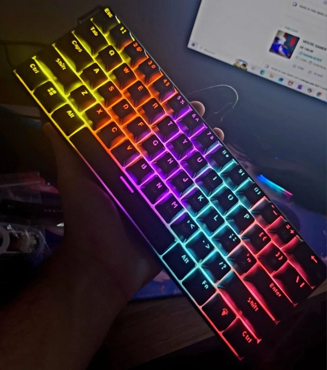 TECLADO MECÂNICO AJAZZ NK61 - COMPACTO E ESTILOSO! - Foto 2