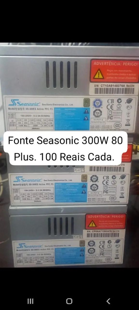 Fonte Seasonic 300W 80 Plus 