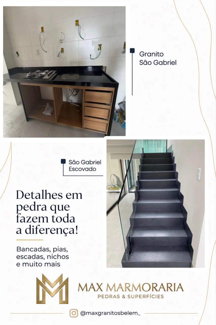 Mármores e Granitos Belém e Região | Pias, Bancadas e Escadas - Max Marmoraria - Foto 3