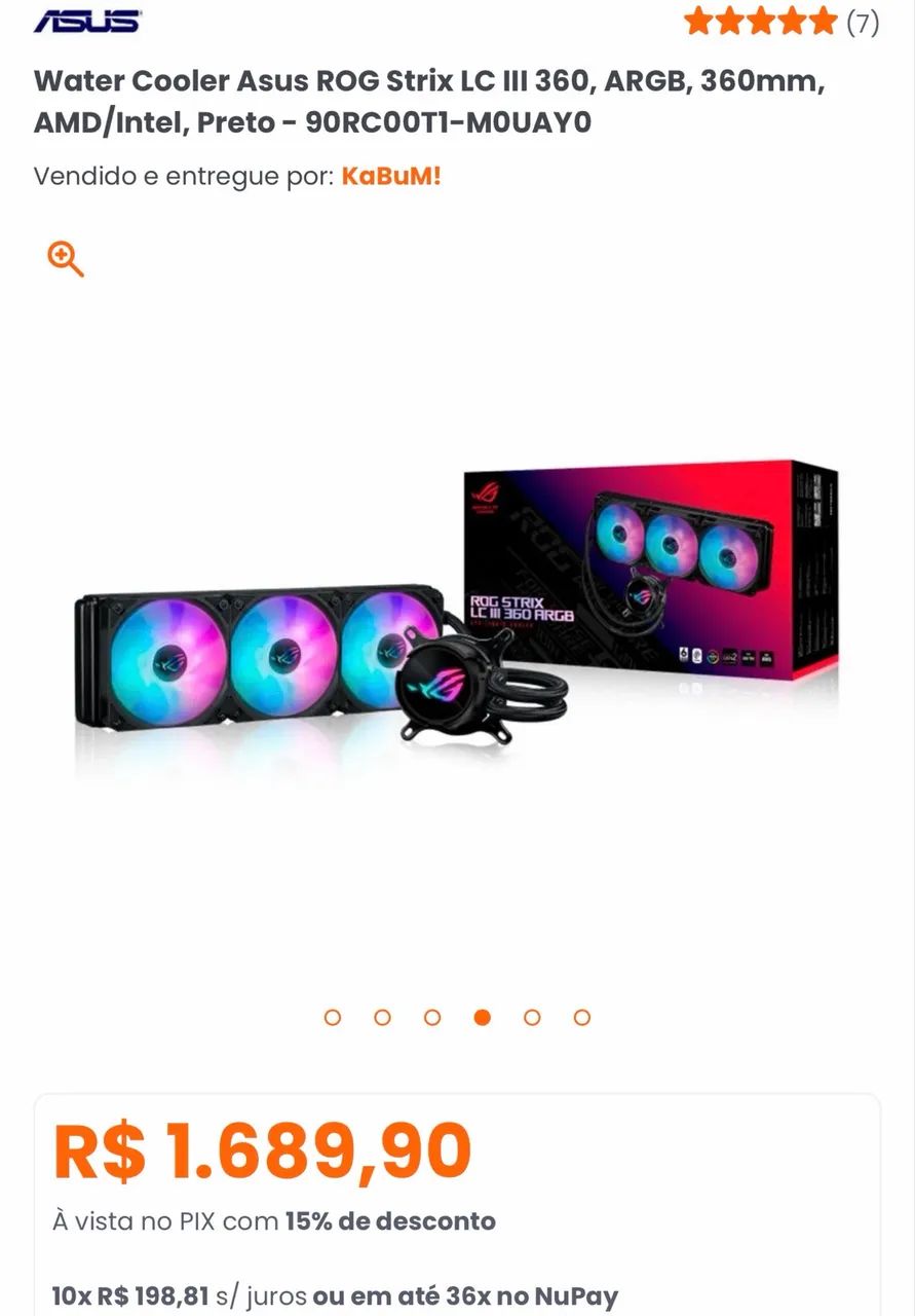Asus Rog LC iii - Water Cooler 360mm Rgb - Foto 4