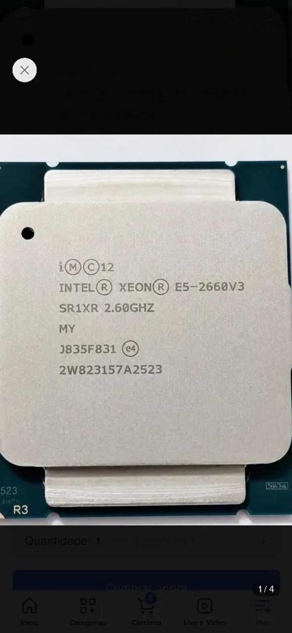 Processador Intel Xeon E5-2660 V3 2.60ghz Lga 2011-v3 (Usado)