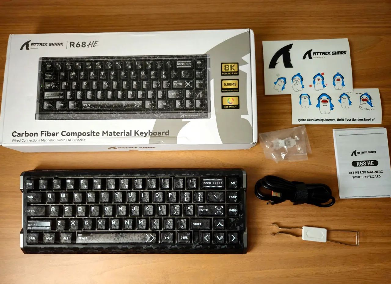 Teclado - Attack shark R68 carbon