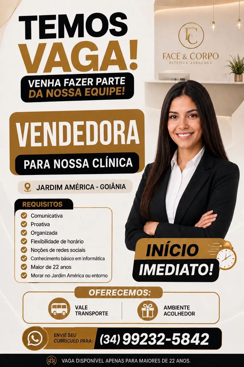 VAGA VENDEDORA CLÍNICA 