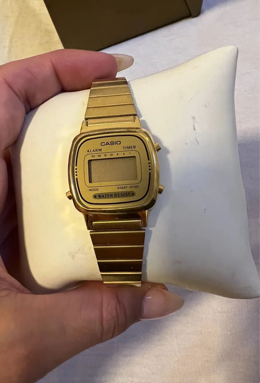 Relógio Casio Vintage Digital Dourado - Feminino