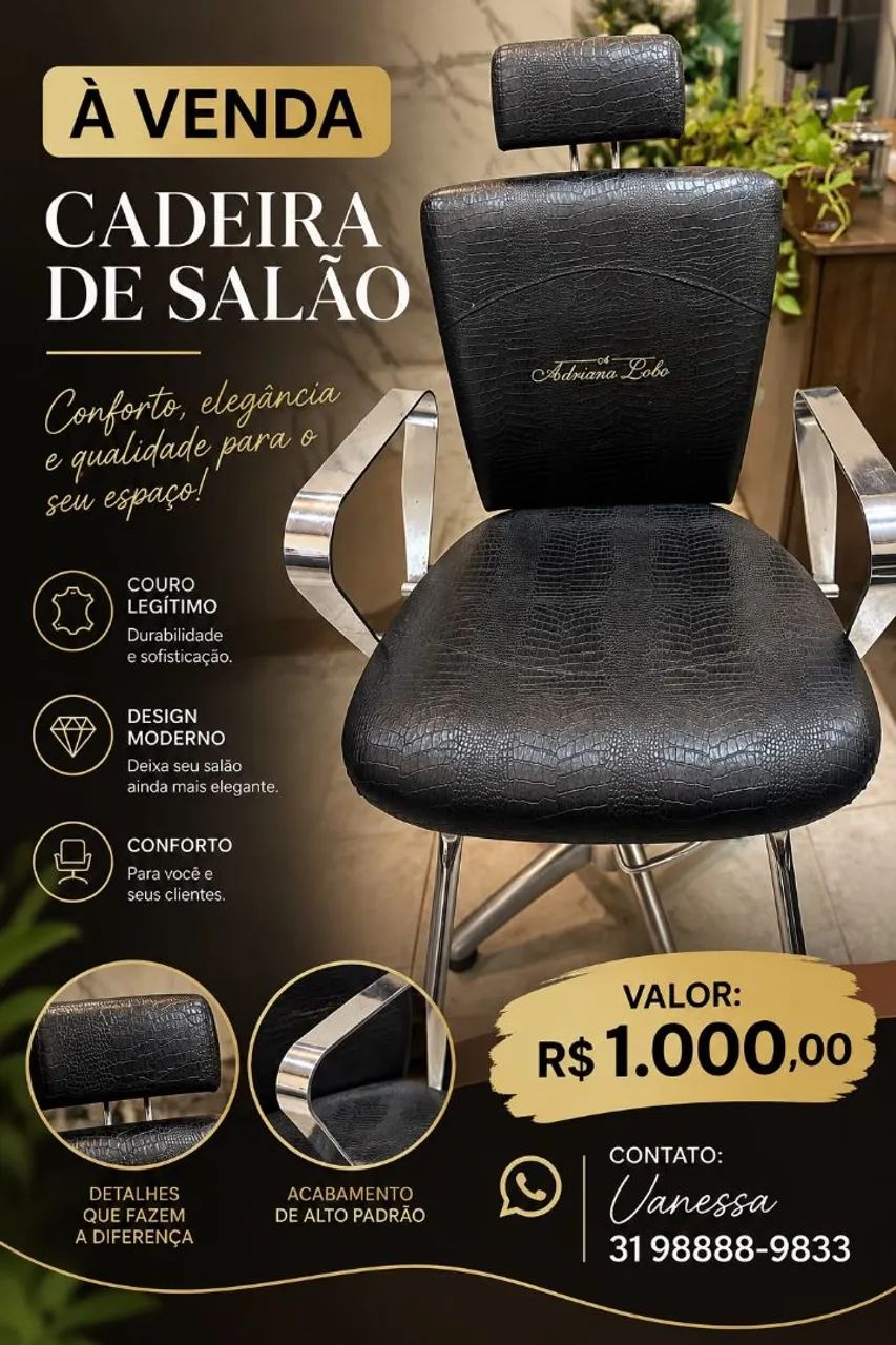 Cadeira para salão 