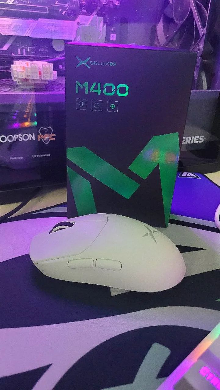 VENDO MOUSE SEM FIO DELUX M400 (BRANCO)! - Foto 5