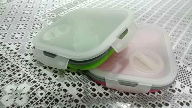 2 marmitas de silicone retratil