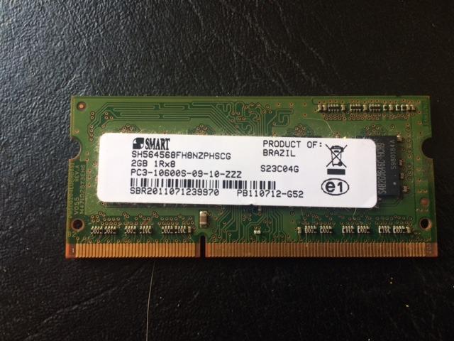Memória Ram Notebook, 2 gb ddr3