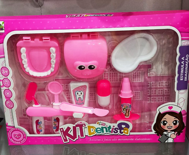 Kit Dentista Infantil rosa