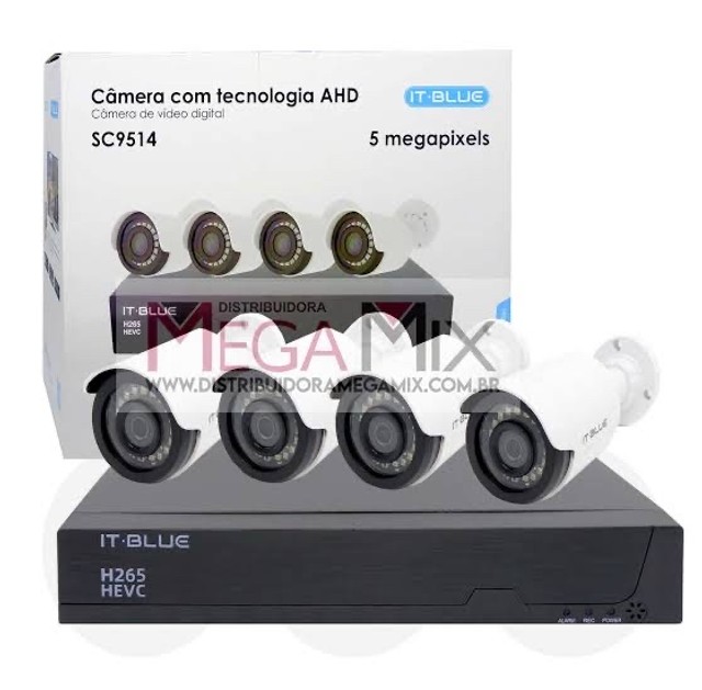 Câmeras 4 + DVR 1080p tecnologia AHD 5mp IT-Blue SC9514 - Foto 2