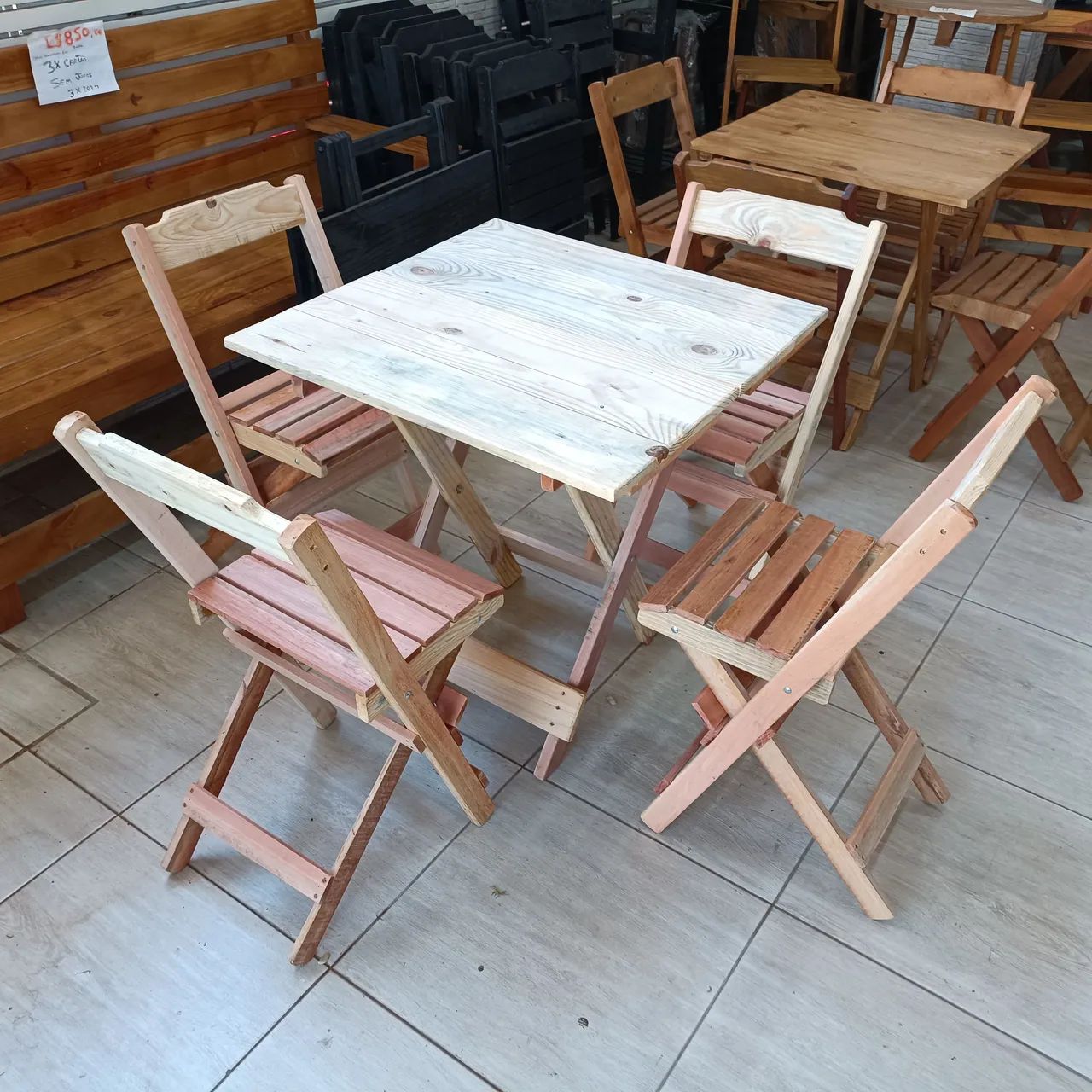 Mesas dobráveis direto da fábrica