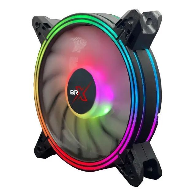 Kit 3 Cooler Fan BRX 120mm c/ Controle RGB - WZetta - Foto 4