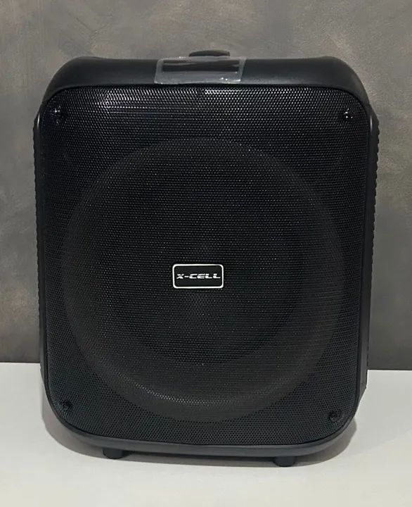 Caixa bluetooth Partybox com 2 microfones sem fio - Foto 2