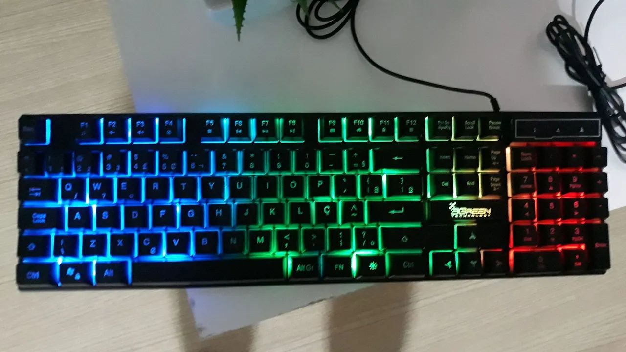 Kit,Teclado Games 3grenn Novo. 