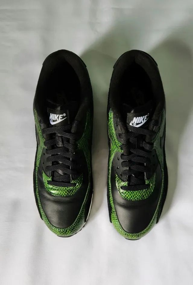 Tenis Nike Air Max 90 Green Python Preto Verde 42 - Foto 3