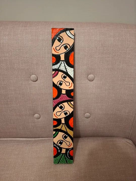 Adorno decorativo artesanal novo talhado em madeira comprado em Olinda (PE) p/ parede - Foto 3