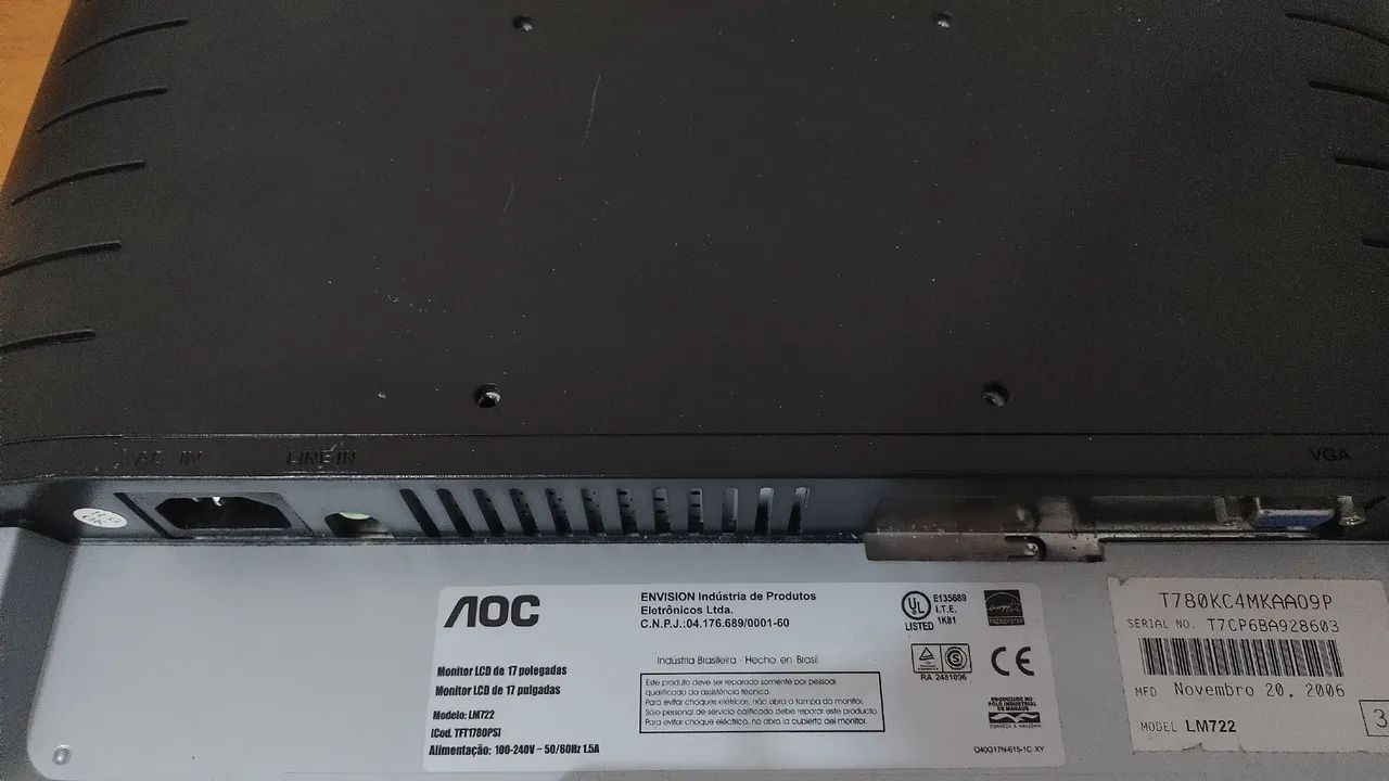 Monitor AOC LCD 17 polegadas - Foto 3