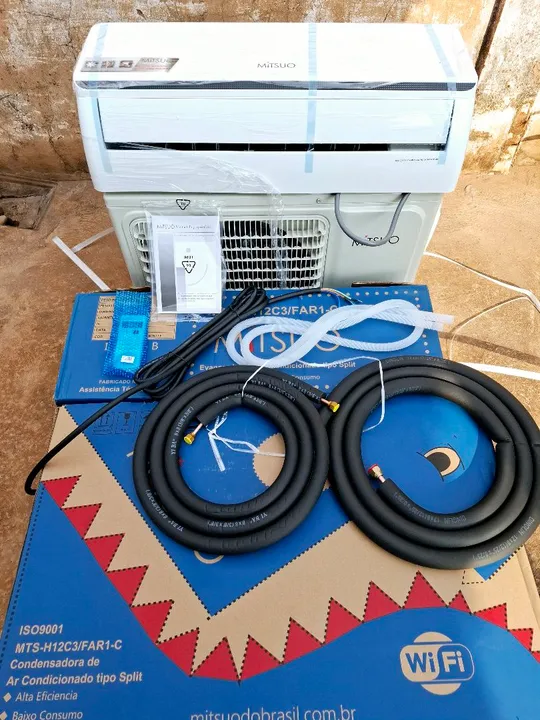 Ar Condicionado Split Mitsuo 110v 12000 BTUs Wi-Fi + kit Intalacao