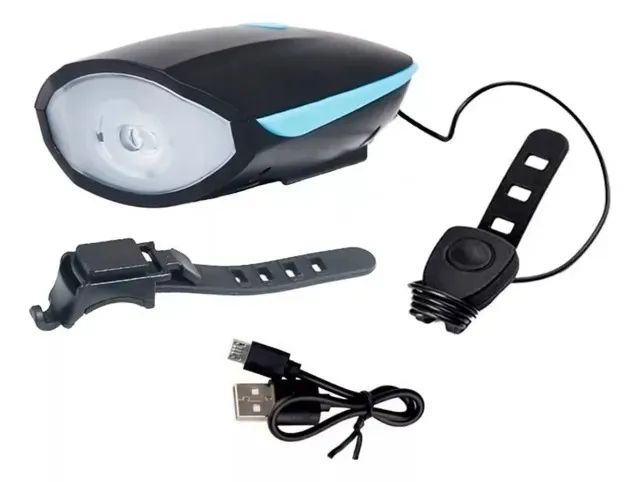 Lanterna Farol LED com Buzina para Bicicleta(Entrega Gratuita) - Foto 3