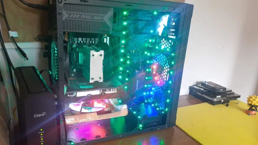 Gabinete Gamer , Lateral Acrilico, Preto seminovo. Aigo Beyond 3 U3, Mid-tower - Sem fans. - Foto 2