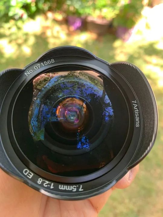 Lente FISHEYE 7.5mm F2.8 II 7artsans MFT M43  - Foto 6