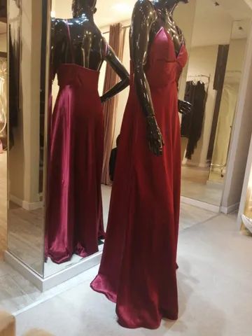 Vestido de festa longo Cetim Vermelho - G - Foto 2