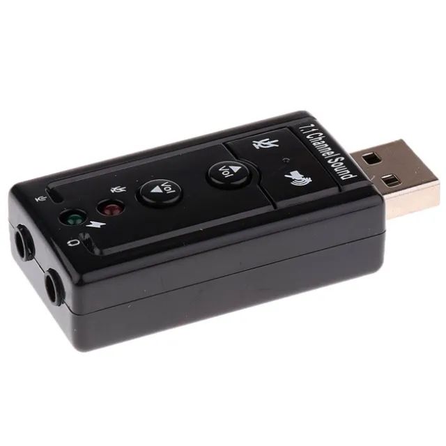Placa De Som Usb Externa 7.1 Canais Adaptador Áudio Estéreo - Foto 3