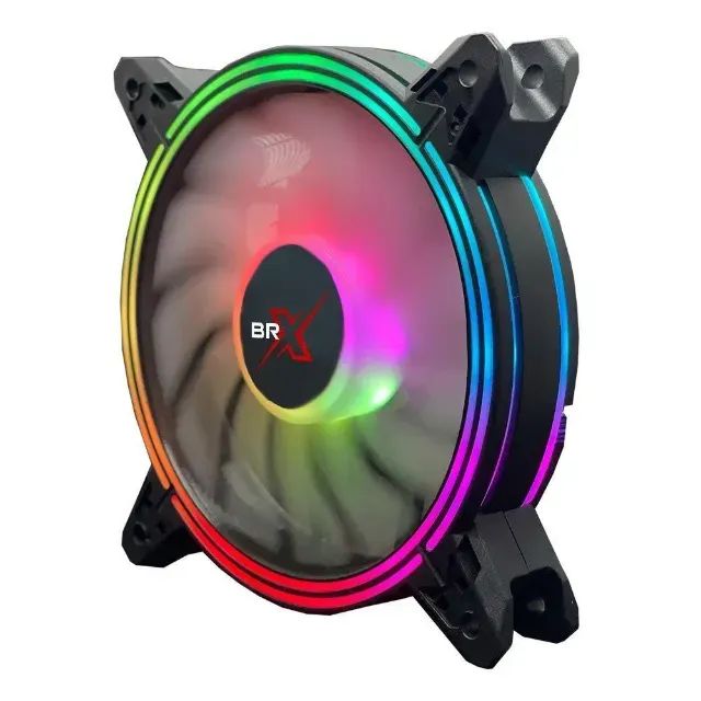 Kit 3 Cooler Fan BRX 120mm c/ Controle RGB - WZetta - Foto 5