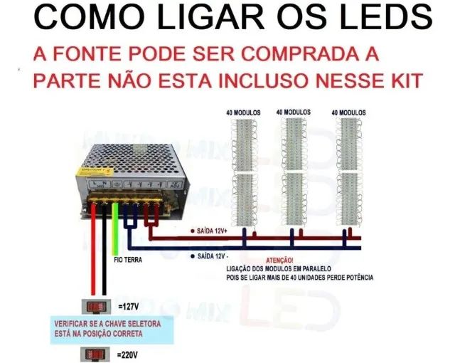 Led 7020 1,7w Branco Quente Ip67 Kit 2 Unid. Módulo 12v Automação Robotica COD-CP403 - Foto 5