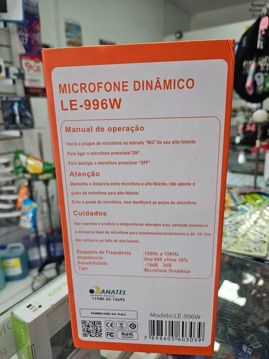 Microfone Sem Fio Lelong LE-996W - Novo - Foto 2