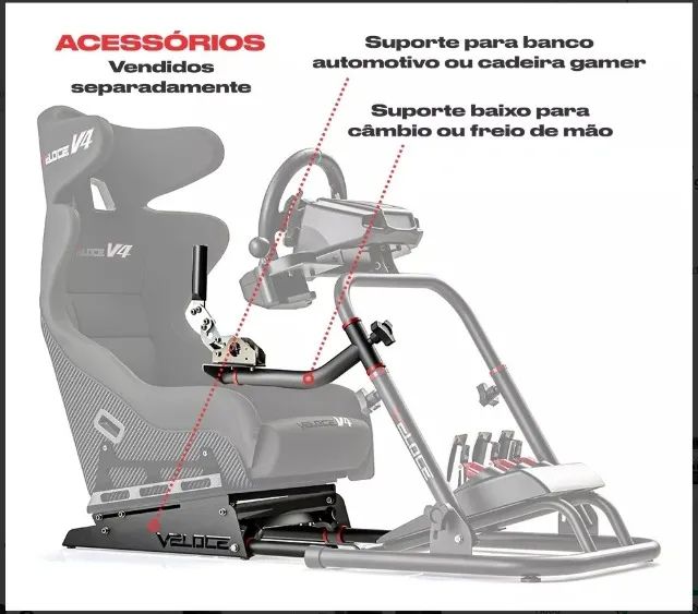 Suporte para Volante - Veloce V2 Cockpit Simulador - Foto 2