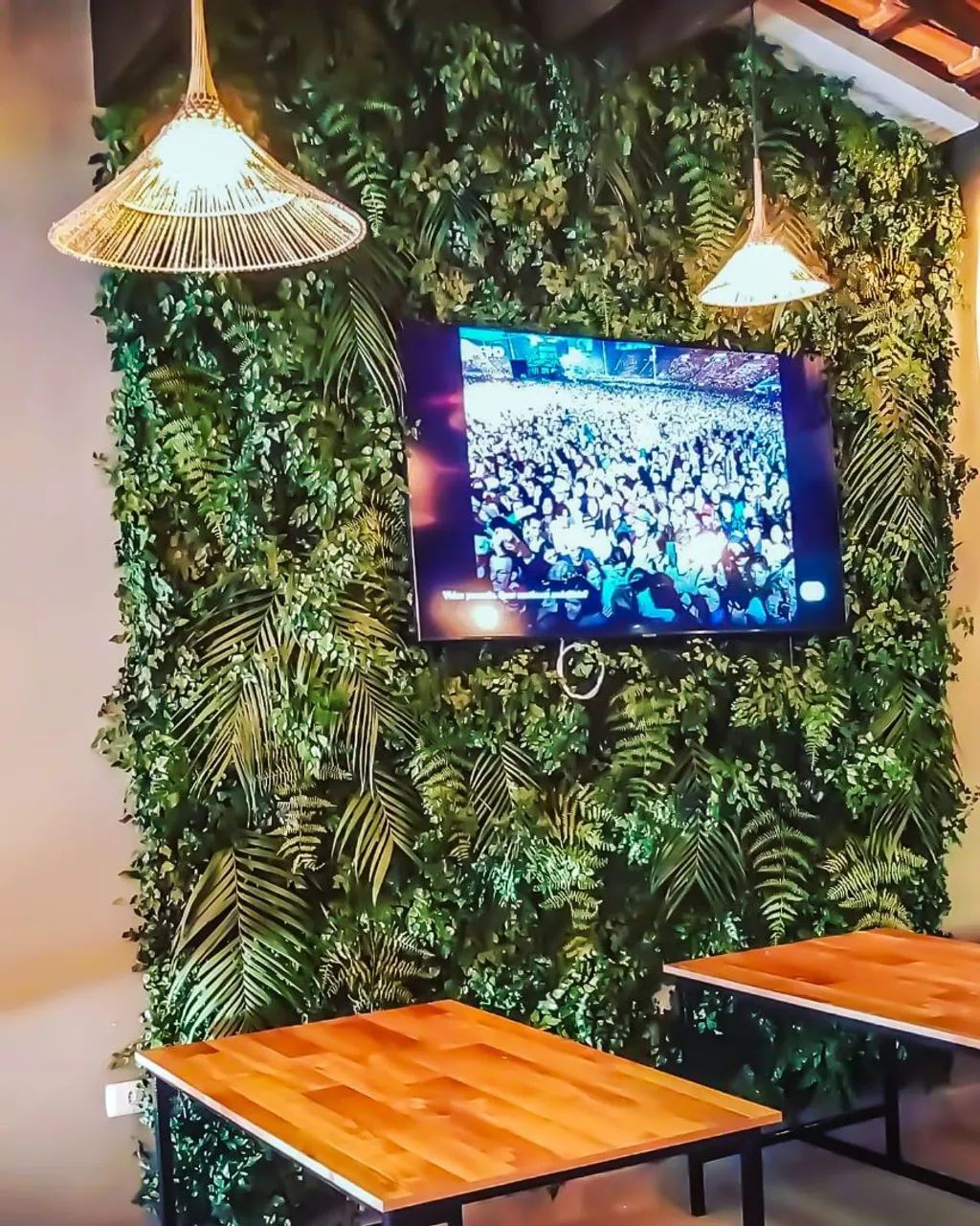 Parede verde artificial para decoração - Foto 4