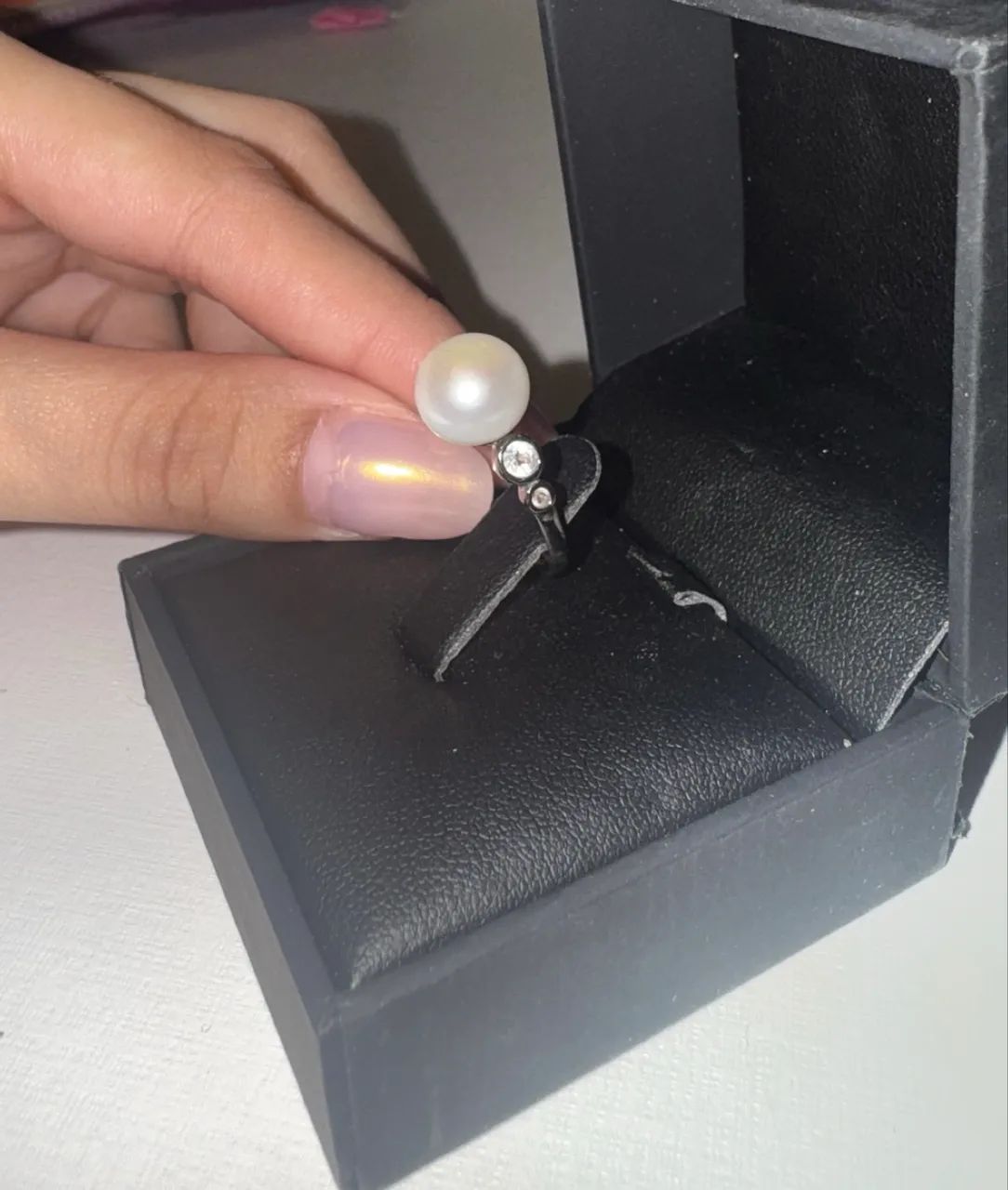 Anel Vivara Prata com pérola  - Foto 2