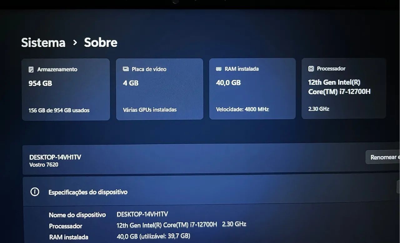Notebook Dell Vostro 7620 - Foto 5