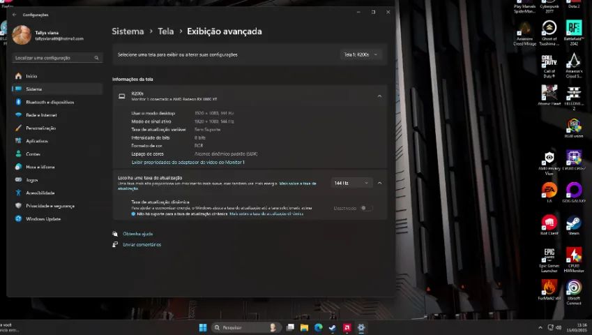 Monitor PCFort Concórdia 24pol 144hz FullHD 1ms - Foto 4