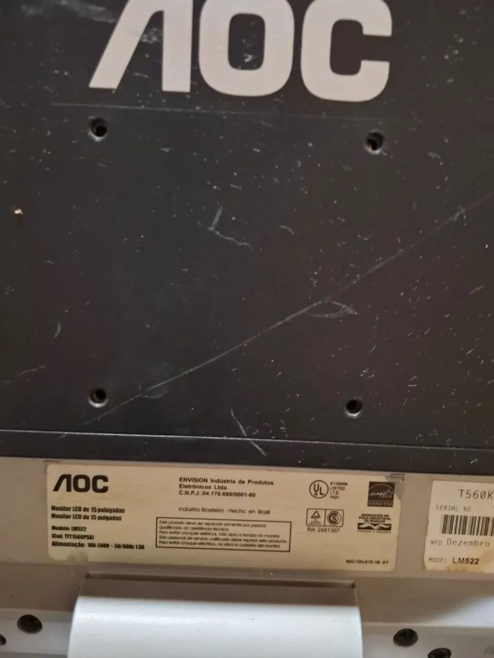 Monitor AOC LCD 15 polegadas LM522  - Foto 3