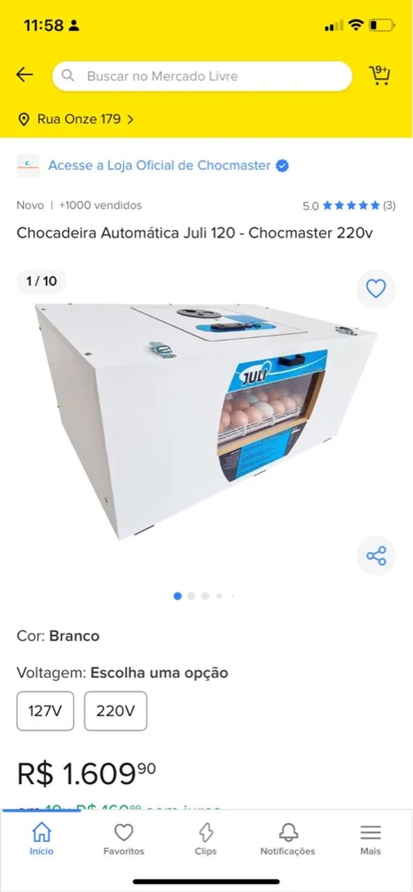Chocadeira Automática Juli 120 - Chocmaster 220v