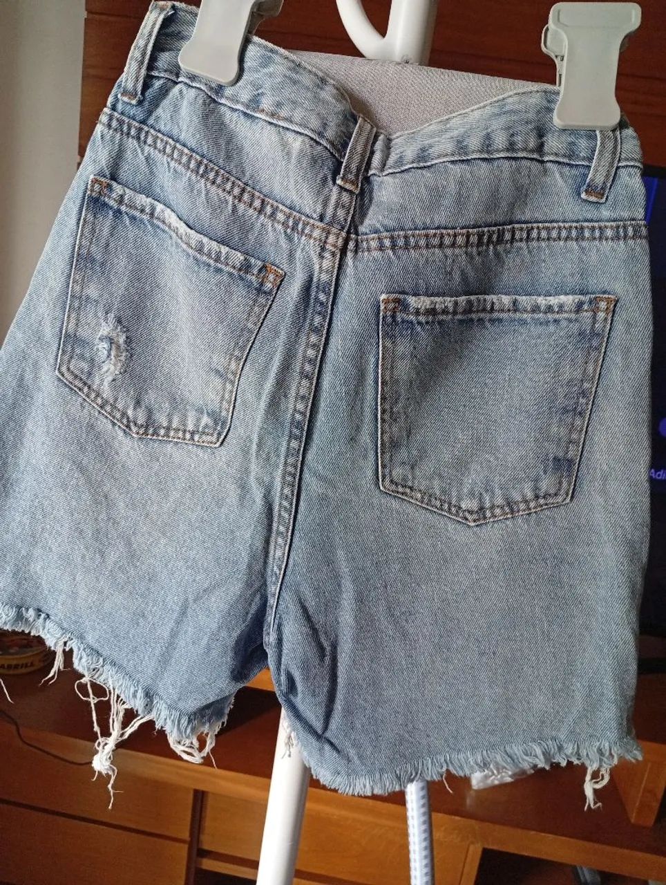 Shorts Jeans Destroyed Feminino