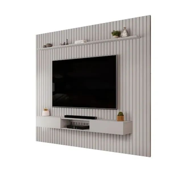 Painel Com TV De Até 75 Polegadas Com Bancada