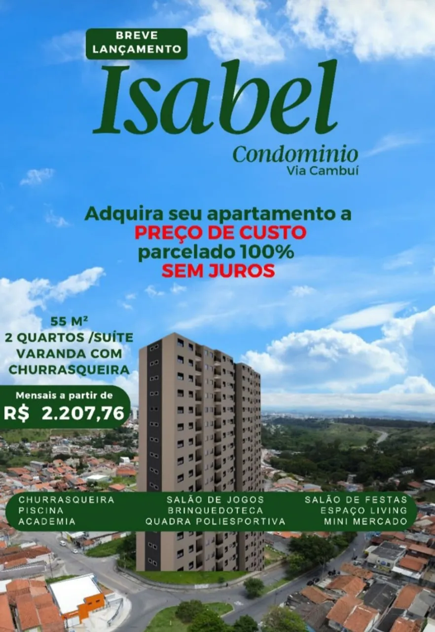 J LANÇAMENTO VIA CAMBUI 2 dormitórios com suíte