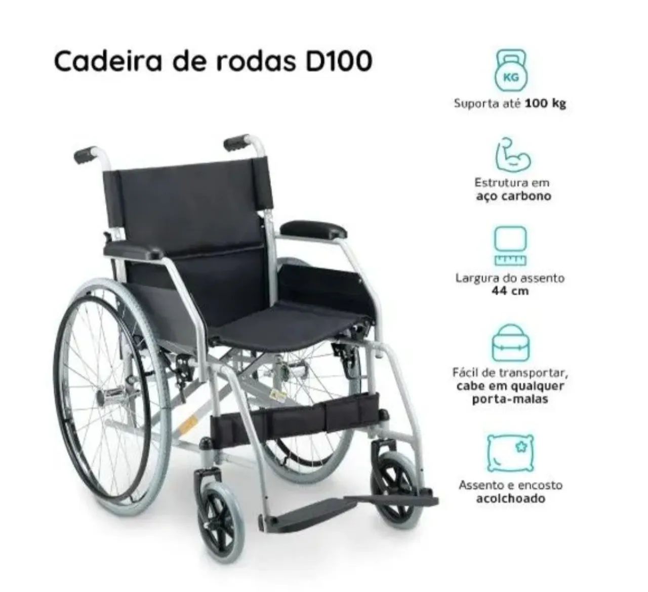 Cadeira de Rodas e Cadeira de Banho Hospitalar - Foto 5