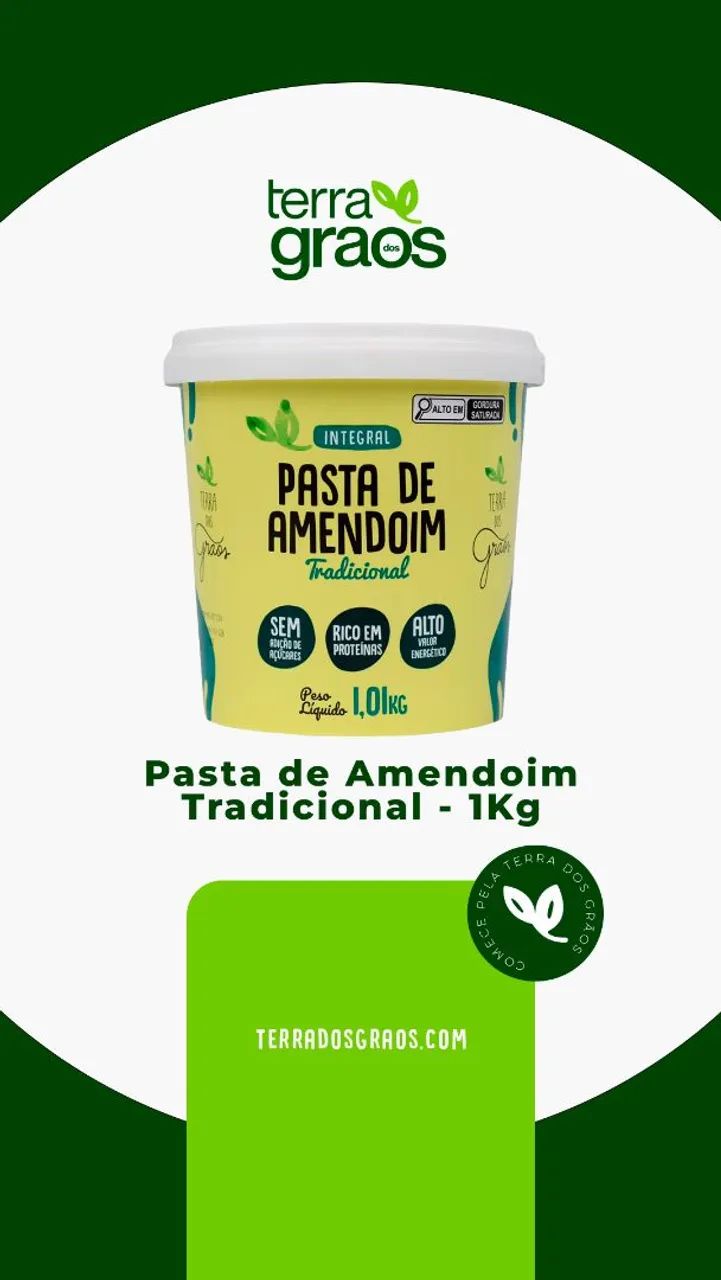 Pasta de Amendoim Tradicional Cremosa 1 kg - Foto 2