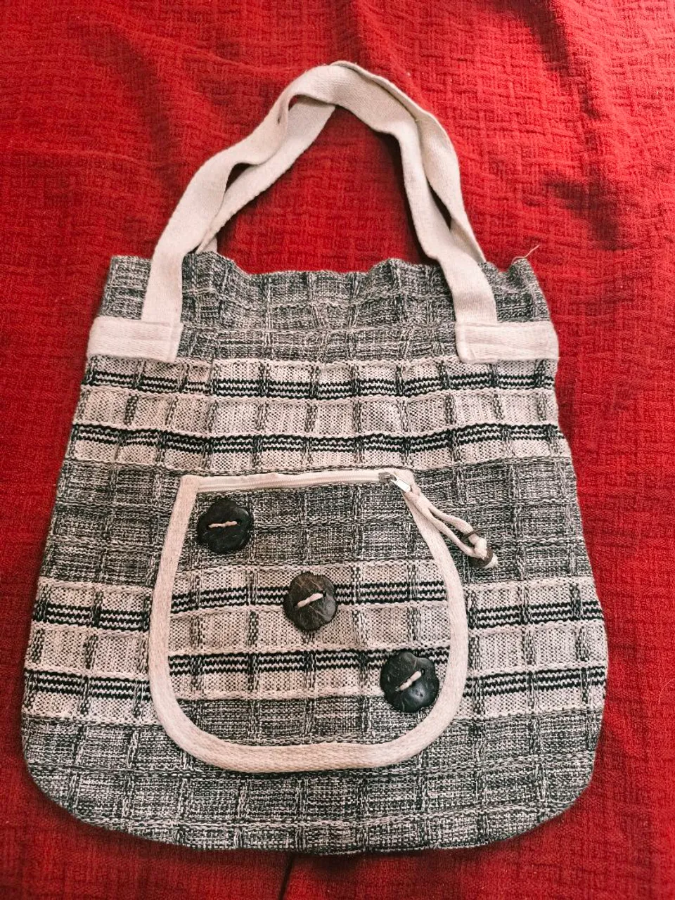 Bolsa de praia tecido artesanal 