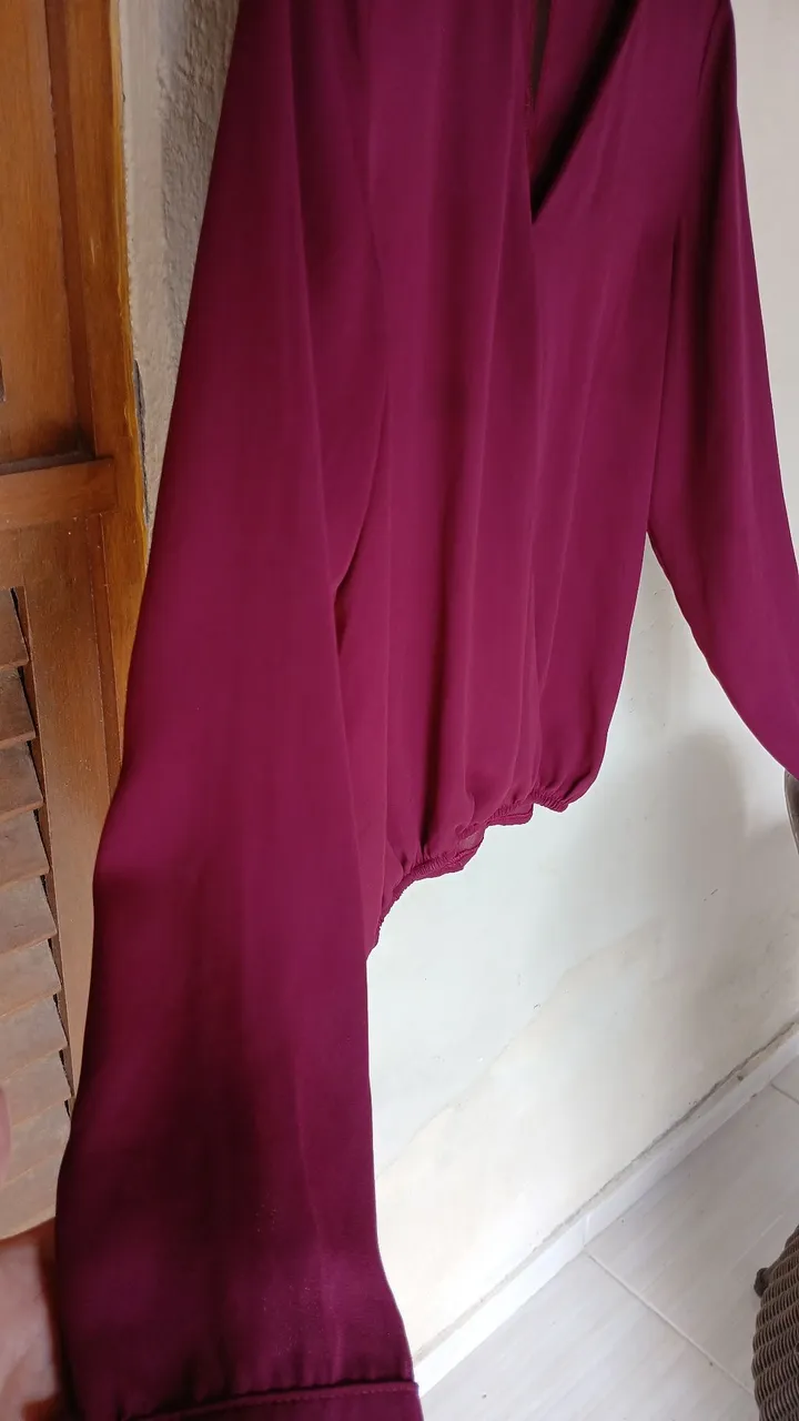 Blusa Manga Longa Bordô