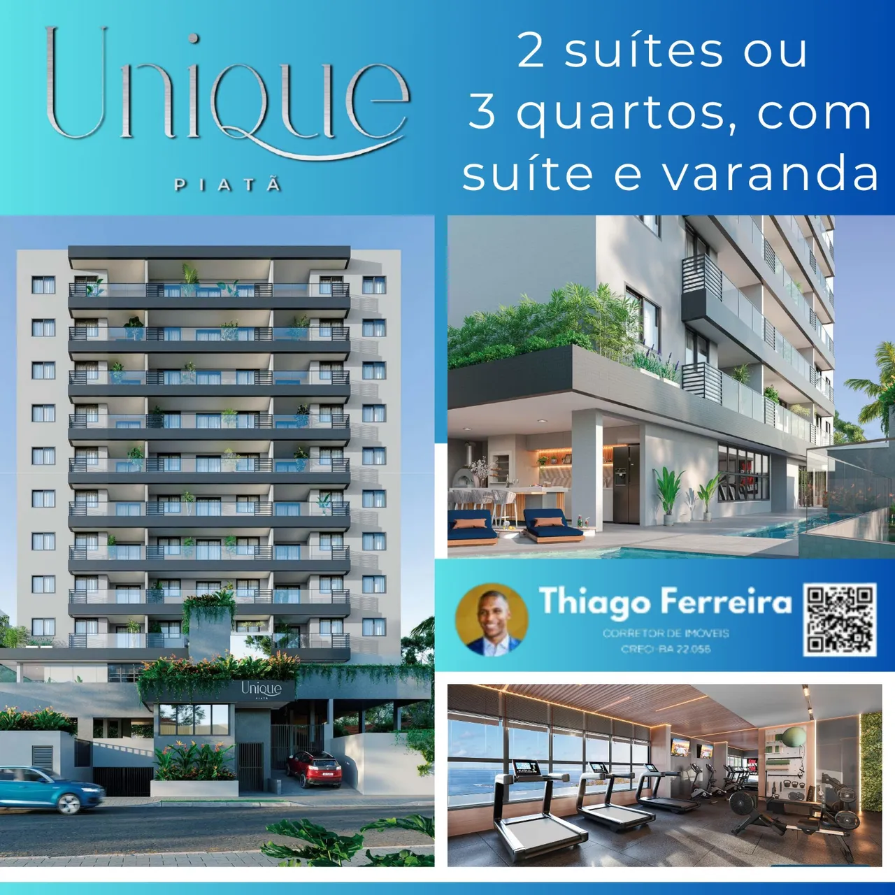 Unique Piatã, 2 E 3 Quartos, Opções De 52M² Ou 72M² E 1 Ou 2 Vagas De Garagem. 1JOAKHF