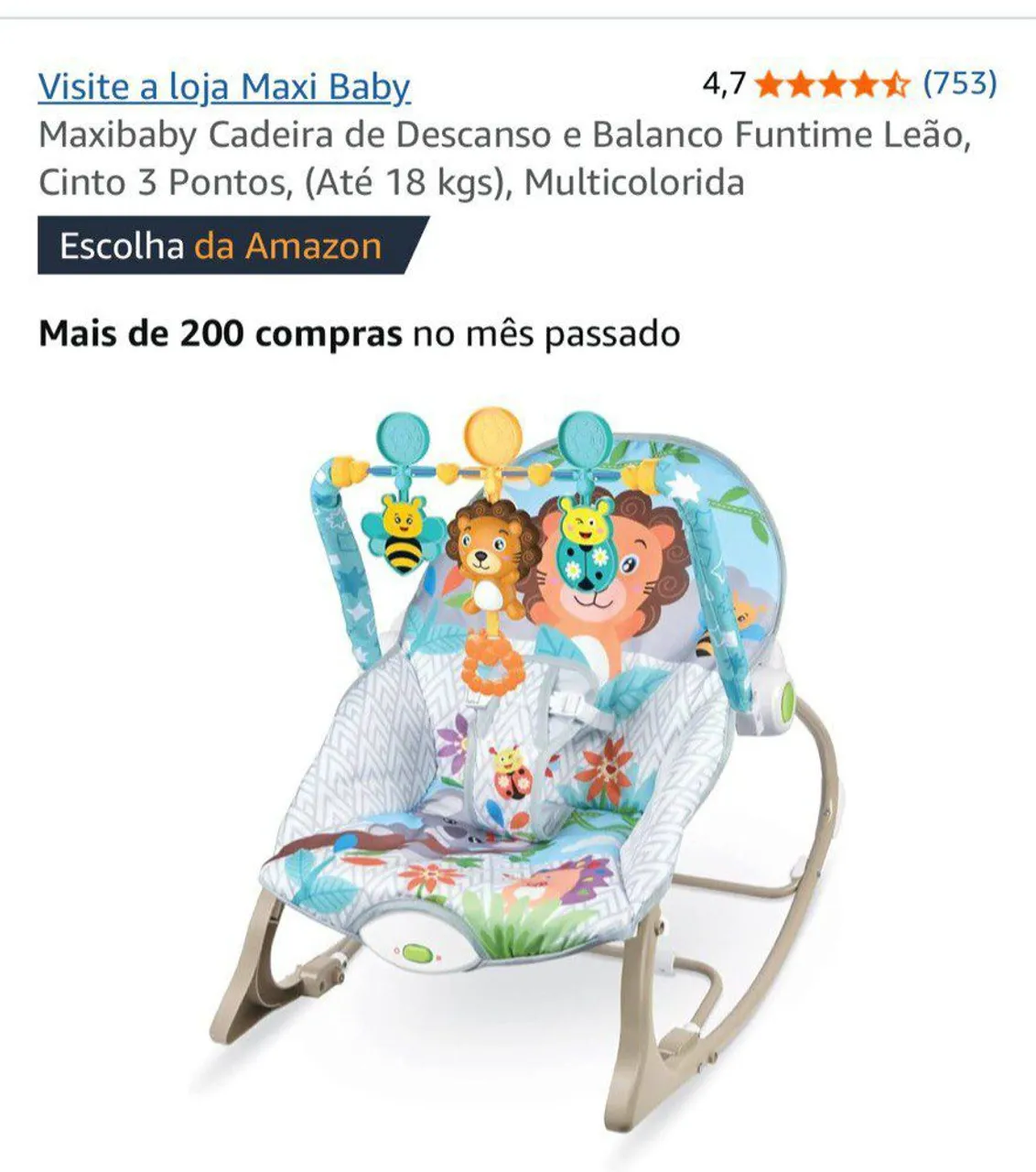 Cadeira de descanso de bebê